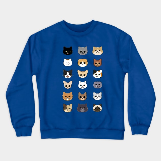 Happy Cats Crewneck Sweatshirt by Studio Marimo